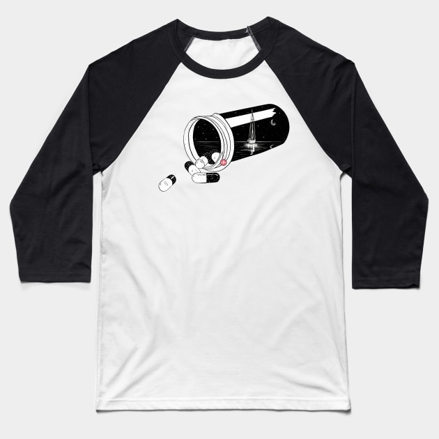 Tranquil Baseball T-Shirt by FujiDesign